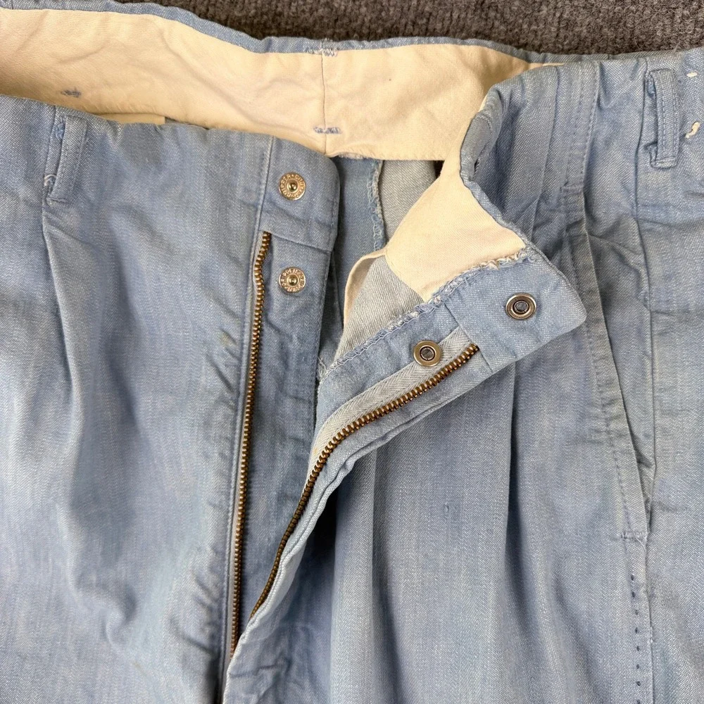 Vintage 50s Hercules Utility Pants Mens 32x32 Sail Cloth Drop Loop Gusset Chino